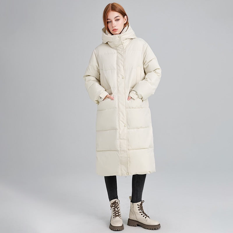 Women's Cotton-padded Long Over-the-knee Loose Thick Cotton Coat