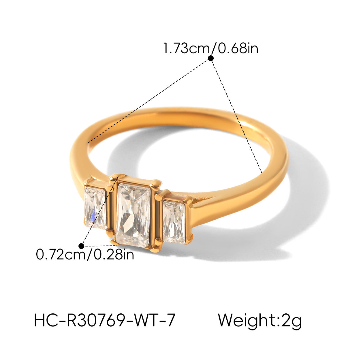 Bague en acier titane et zircon