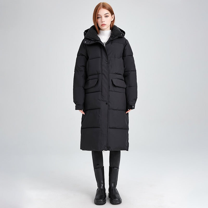 Women's Cotton-padded Long Over-the-knee Loose Thick Cotton Coat