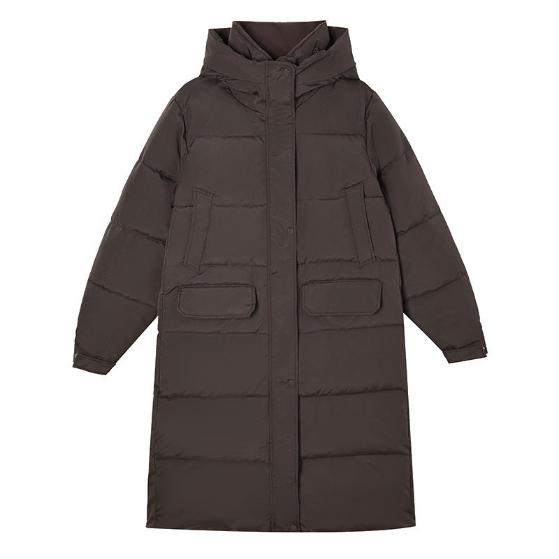 Women's Cotton-padded Long Over-the-knee Loose Thick Cotton Coat