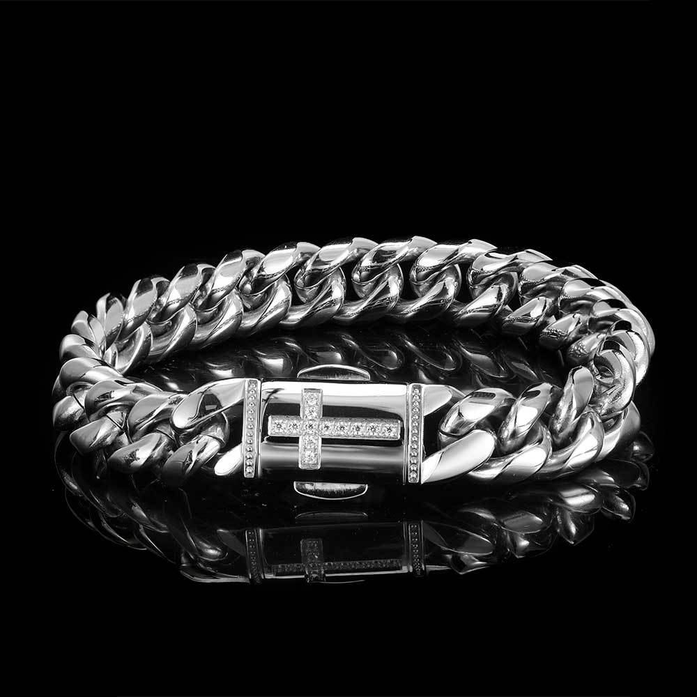 Bracelet en acier inoxydable, pour homme et femme