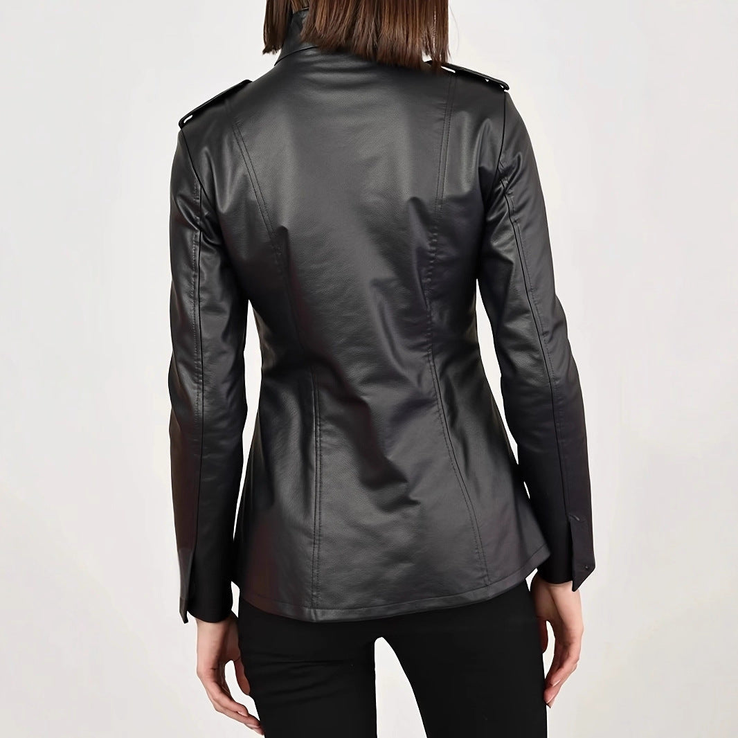 Stand  Long Sleeve  FashionJacket Coat