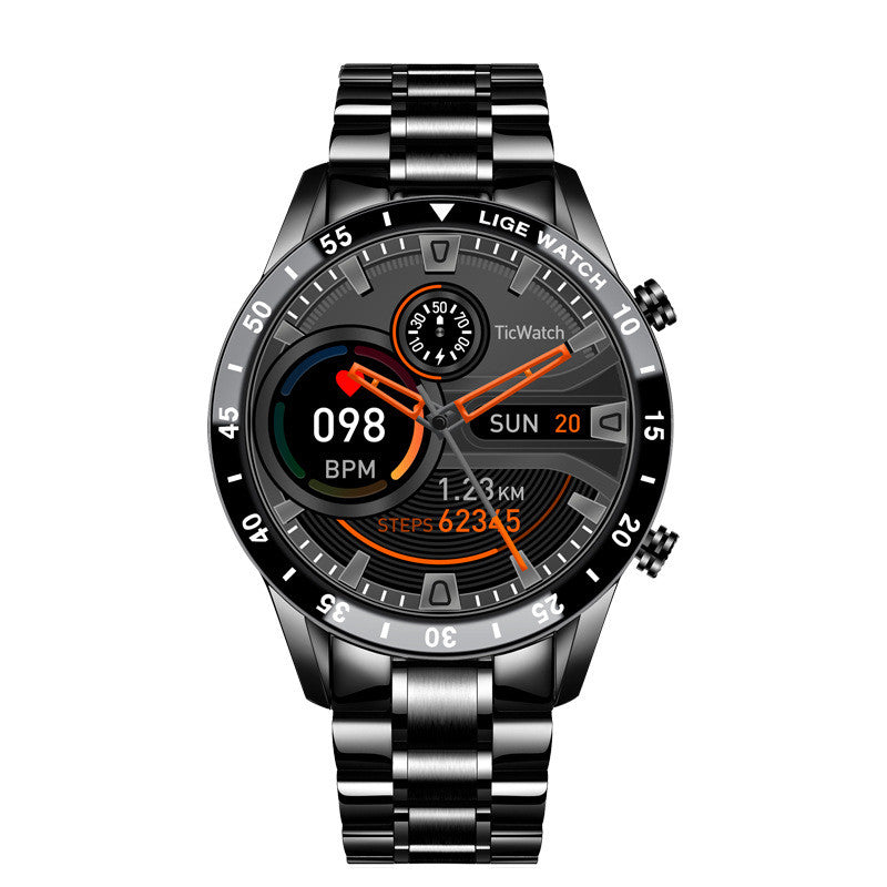 Waasserdicht Smartwatch mat Bluetooth mat Blutdrock an Häerzfrequenz
