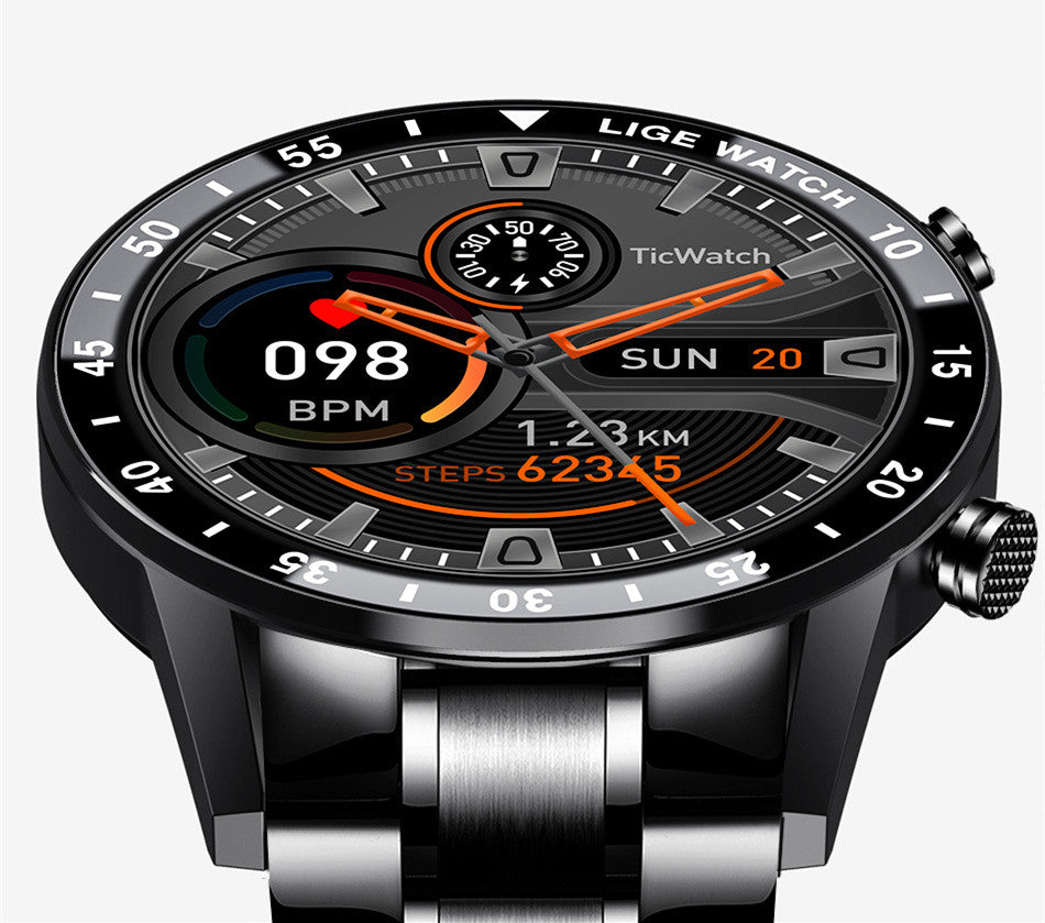 Waasserdicht Smartwatch mat Bluetooth mat Blutdrock an Häerzfrequenz