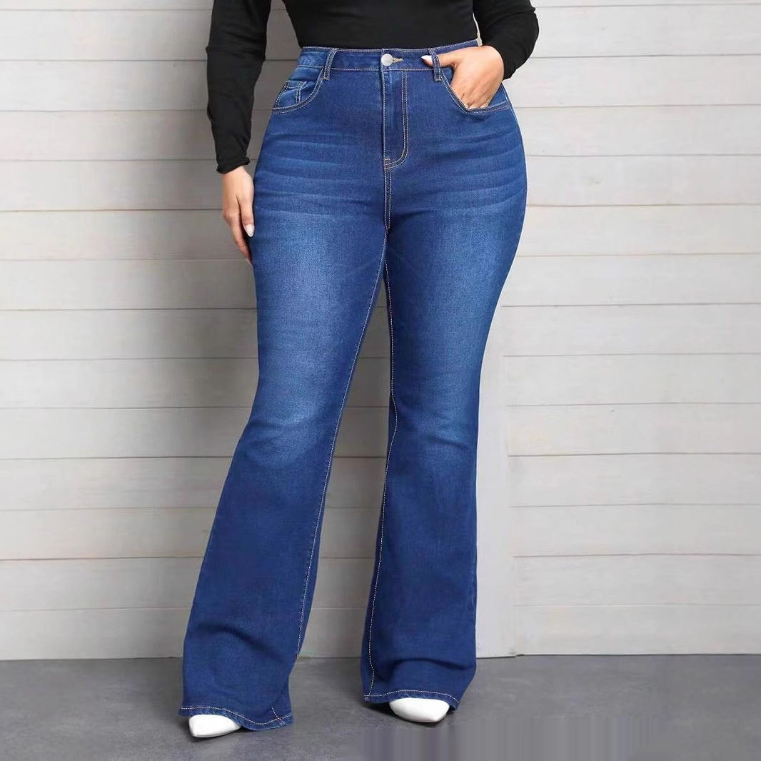 Jeans mat mëttlerer Taille
