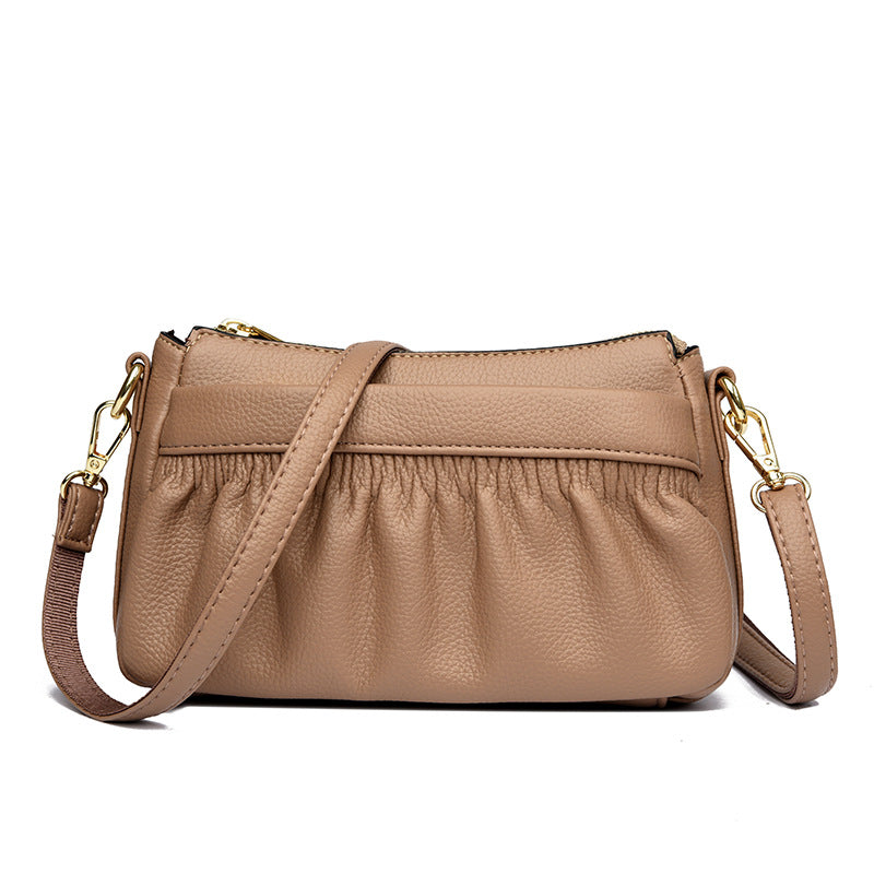 Genuine Leather High-end Textured Shoulder Sling Bag