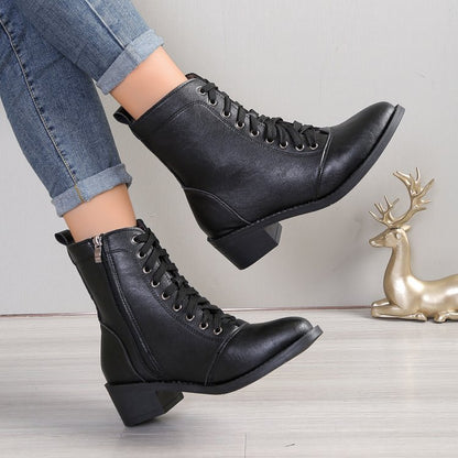 British Style Casual Trend  Zipper Fashion  Boots