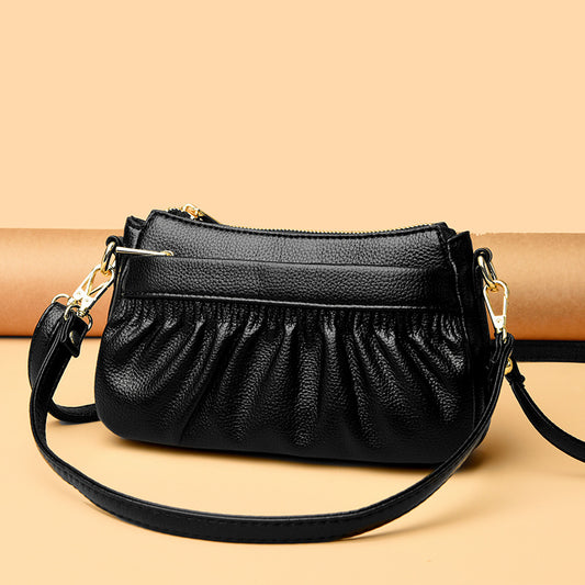 Genuine Leather High-end Textured Shoulder Sling Bag