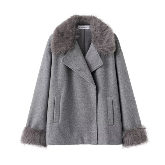 Women's Mid-length Hooded And Belted Wool Cape Coat