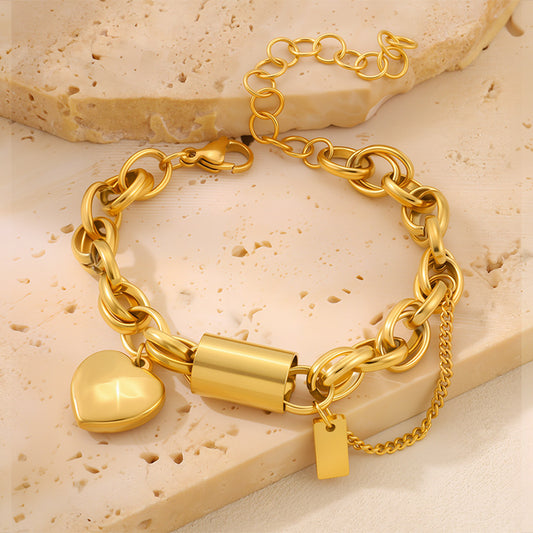 Bracelet   et  pendentif en acier inoxydable