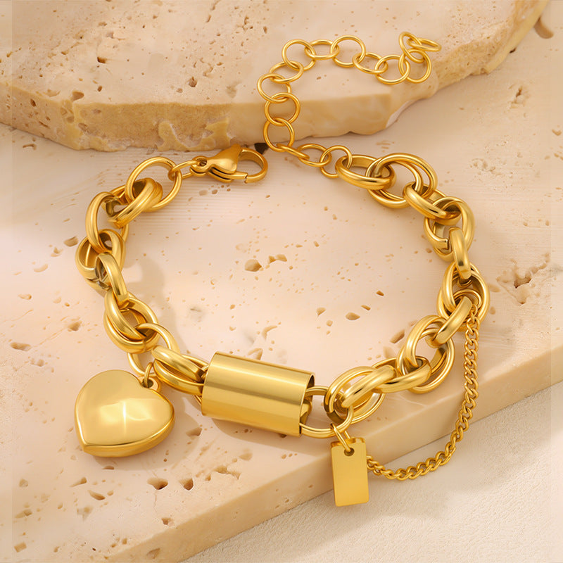 Armband an Unhänger aus Edelstol