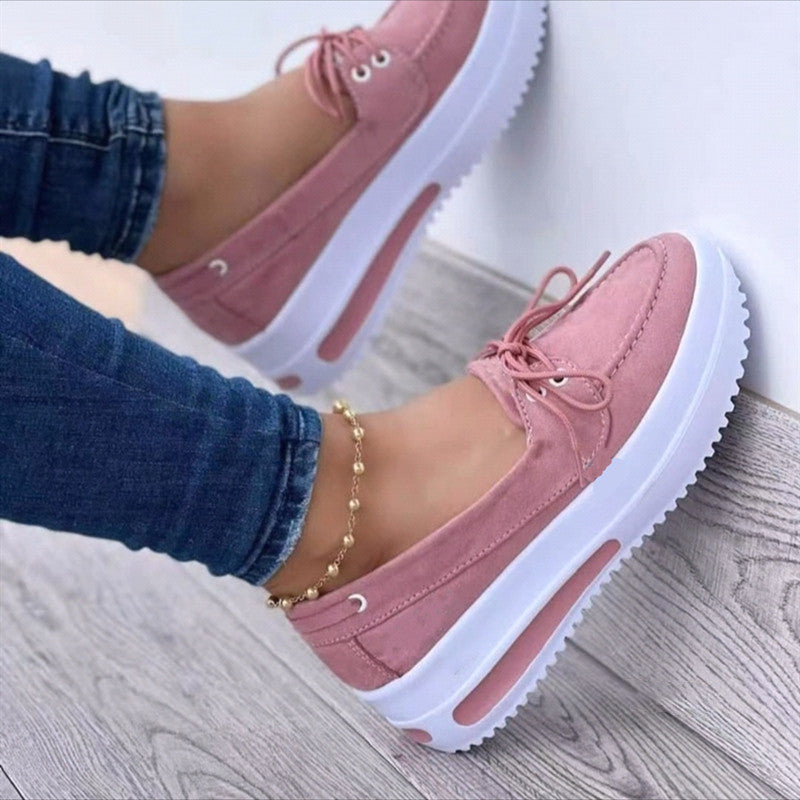 Chaussure plates à lacets pour femme