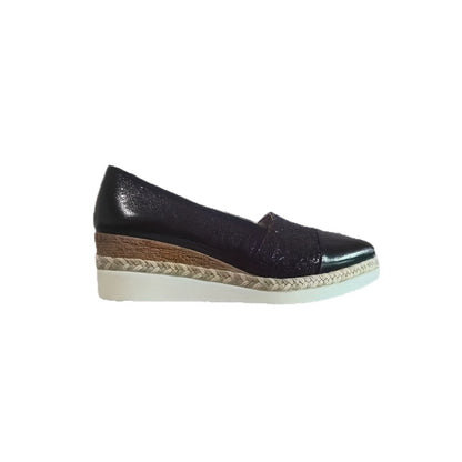 Chaussures compensées a paillettes a bout pointu