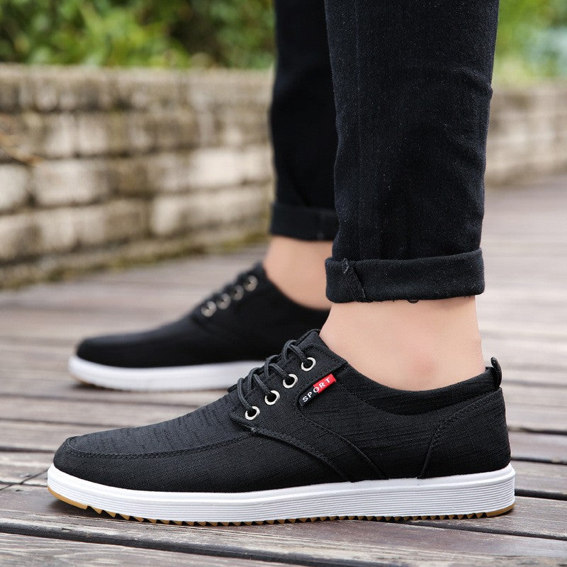Chaussures en toile a lacets