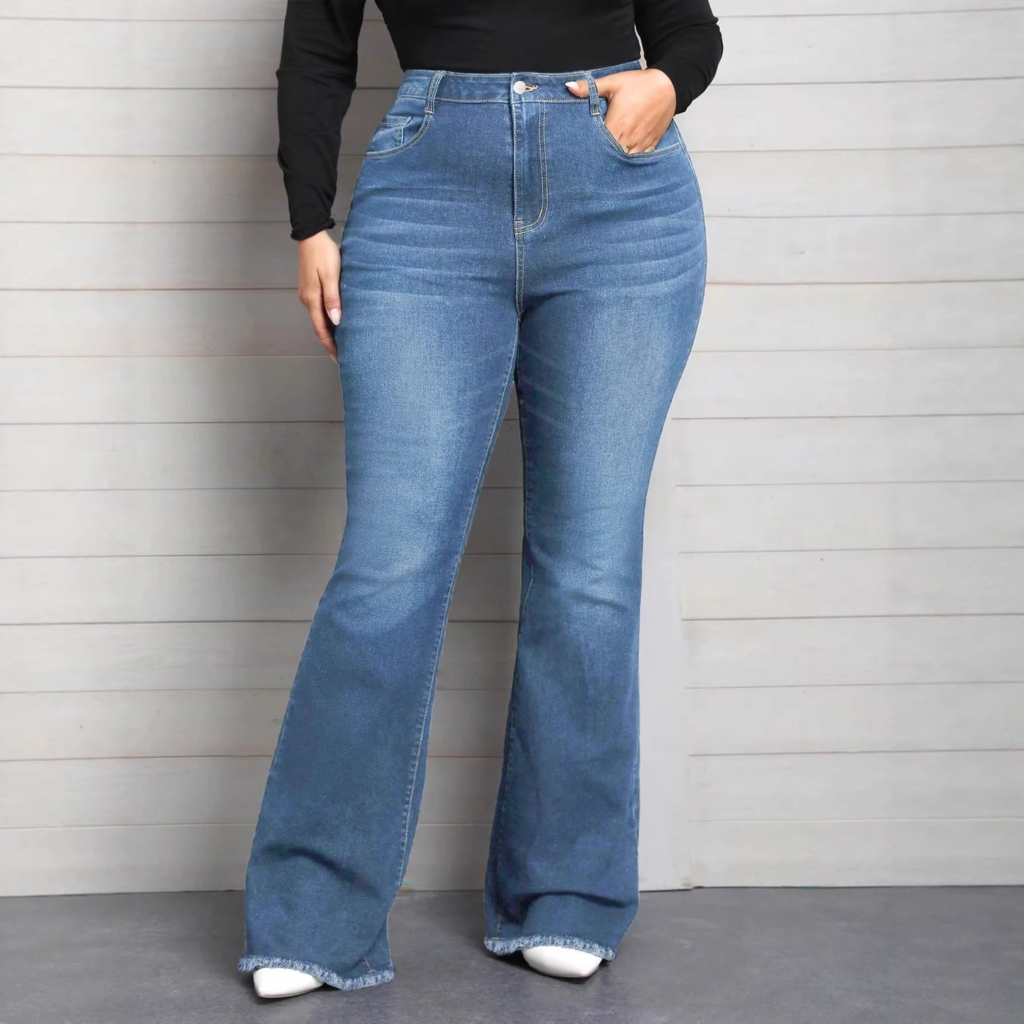 Jeans mat mëttlerer Taille
