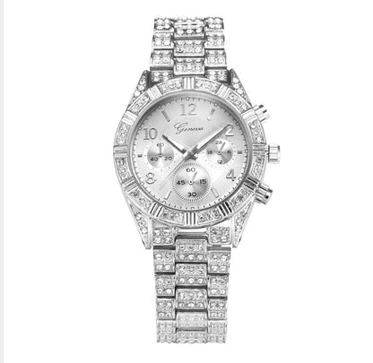 Crystal Quartz  Watch Fashion Stainless Steel Geneva  Hombre Montre Femme Sport Watches