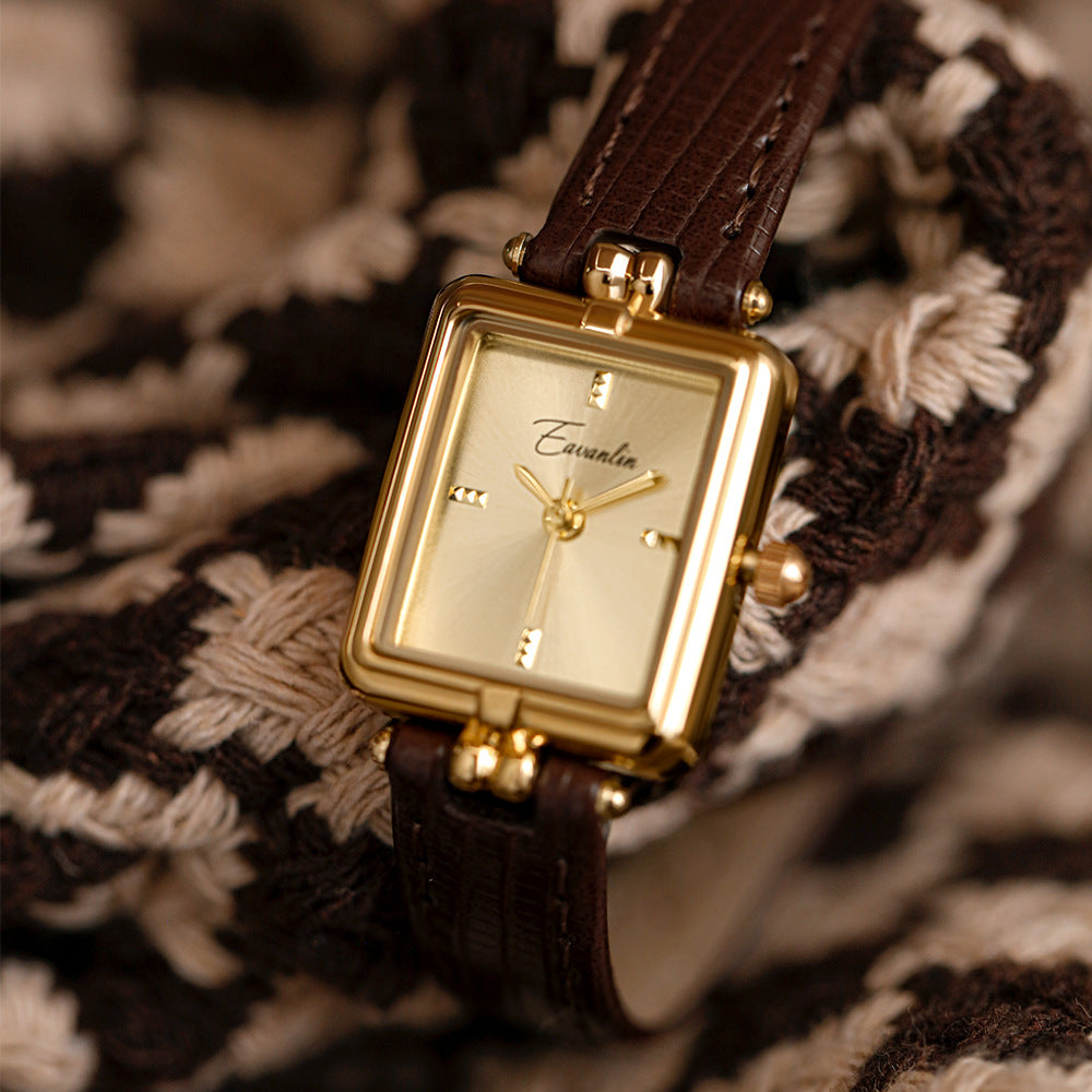 Women's Retro Special Interest Light Luxury Small Square Watch