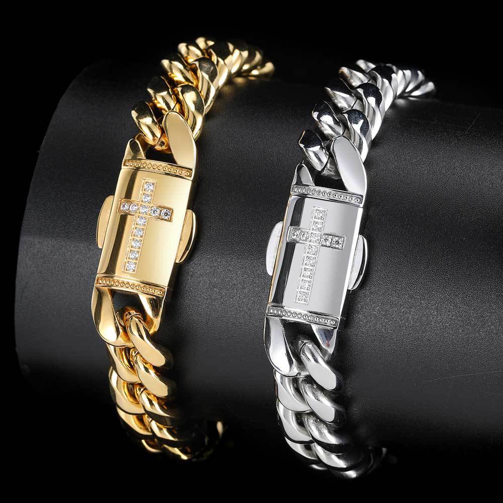 Ädelstolarmband, fir Mann a Fra