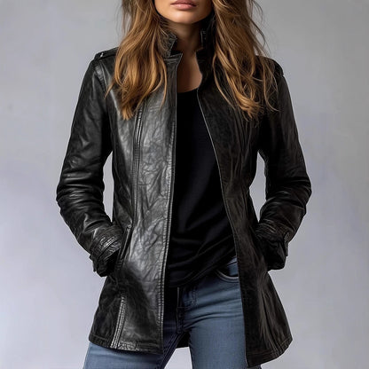 Stand  Long Sleeve  FashionJacket Coat