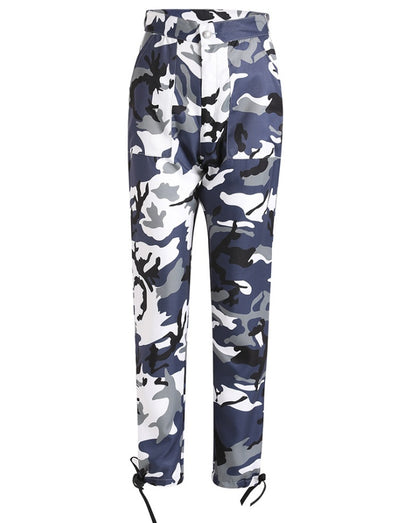 Orange Camouflage  Lila Rosa  Pantalon Femme