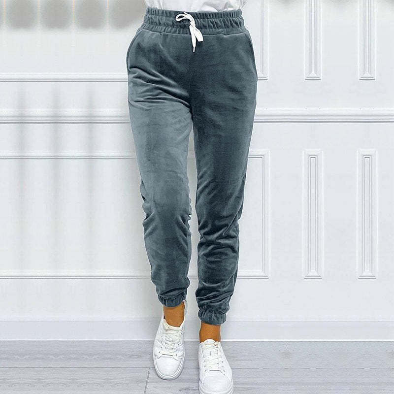 Pantalon de jogger avec ceinture élastique et cordon de serrage