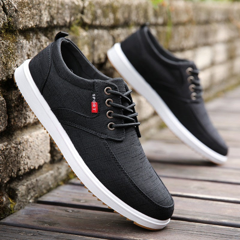 Chaussures en toile a lacets