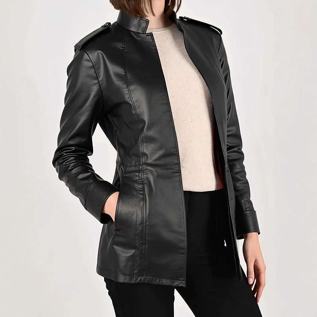 Stand  Long Sleeve  FashionJacket Coat