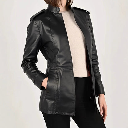 Stand  Long Sleeve  FashionJacket Coat