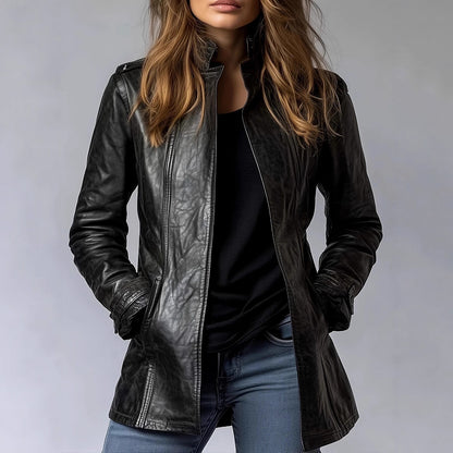 Stand  Long Sleeve  FashionJacket Coat
