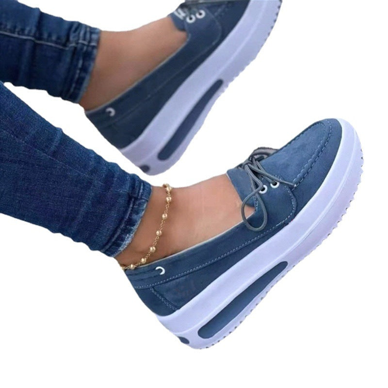 Chaussure plates à lacets pour femme
