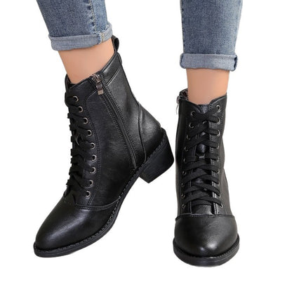 British Style Casual Trend  Zipper Fashion  Boots