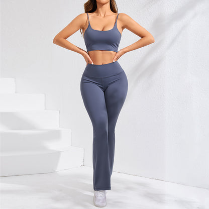 Héich-Taille Yoga-Box, eenheetlech Faarf