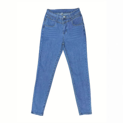 Jeans slim taille haute