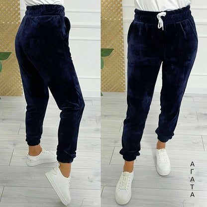 Pantalon de jogger avec ceinture élastique et cordon de serrage