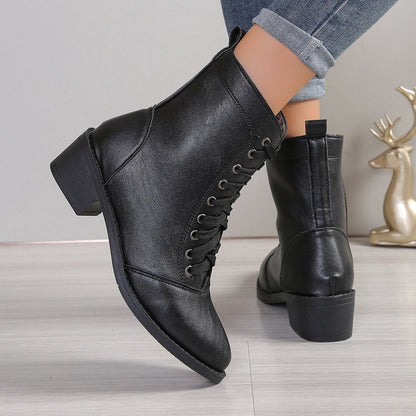 British Style Casual Trend  Zipper Fashion  Boots