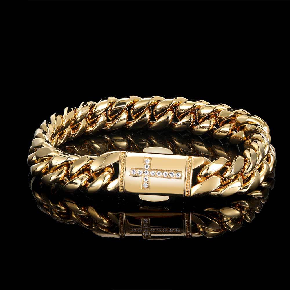 Ädelstolarmband, fir Mann a Fra