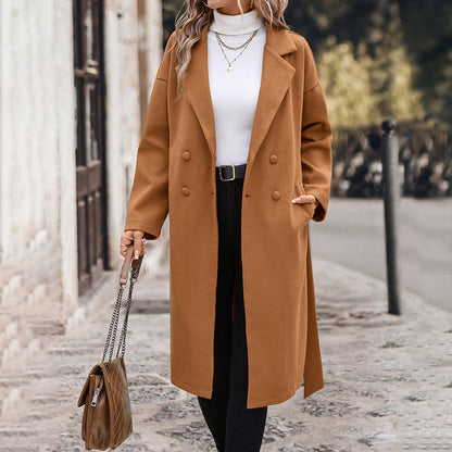 Lace-up Extended Solid  Coat