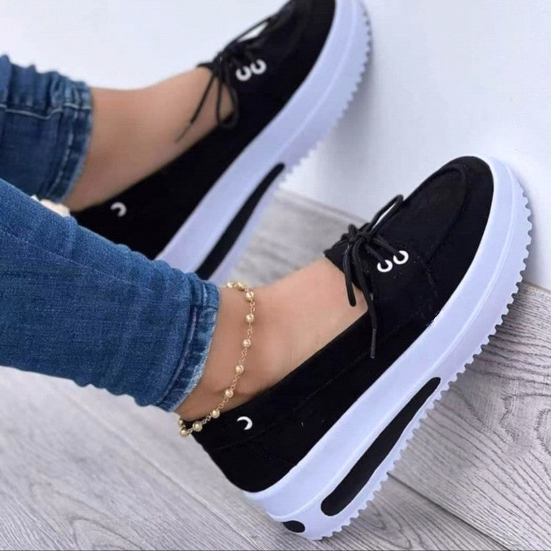 Chaussure plates à lacets pour femme